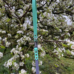 Looplijn zeeblauw/grijs