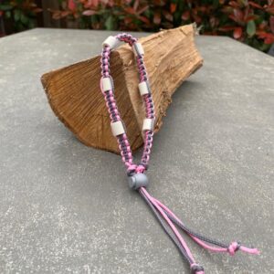 Tekenband licht roze/grijs