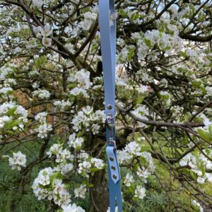 Looplijn pastel blauw/donker blauw